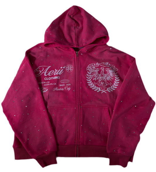 pink aeri zip up