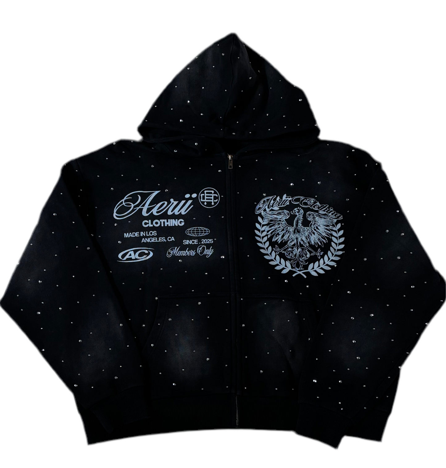 black aeri zip up