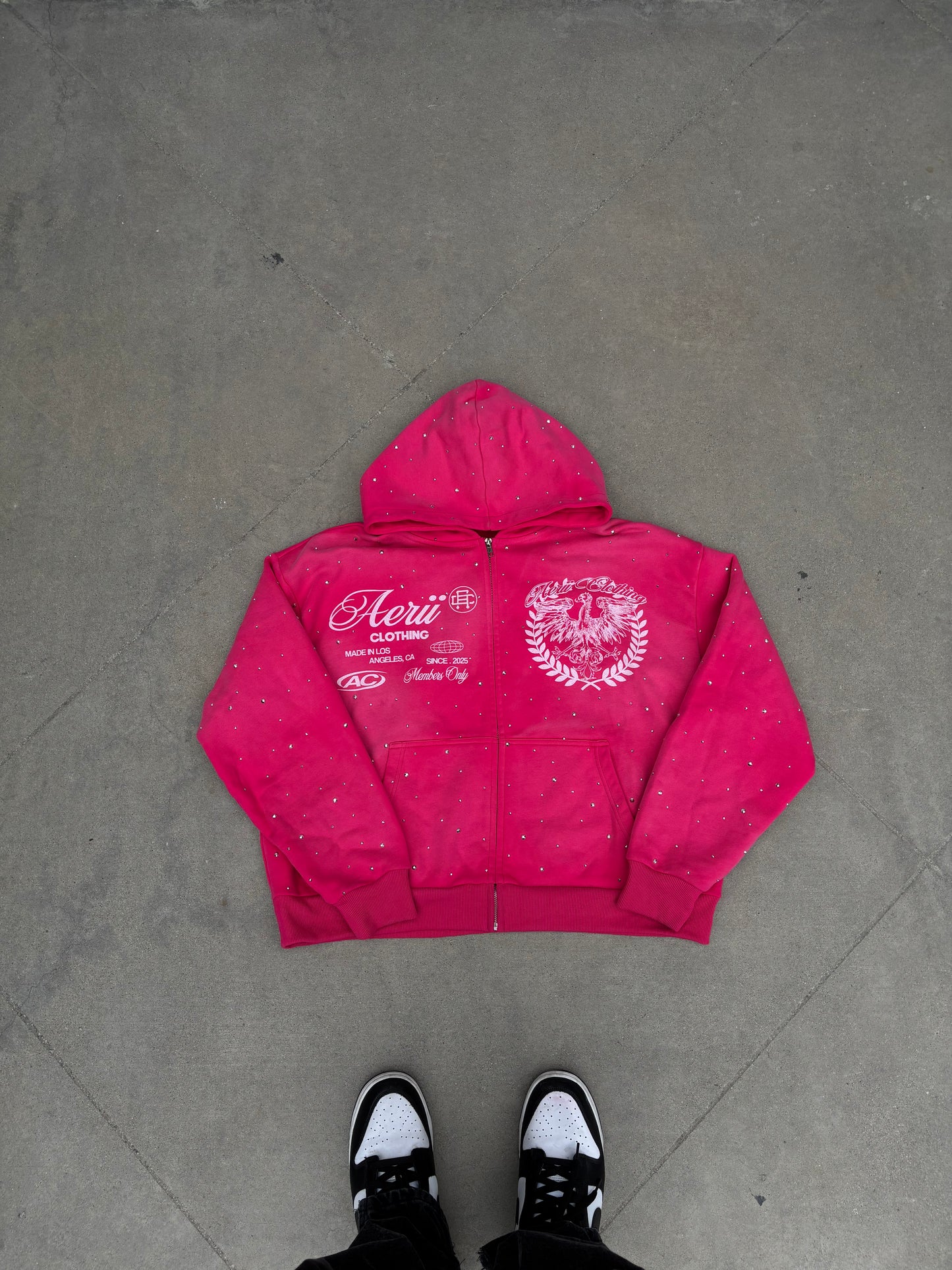 pink aeri zip up