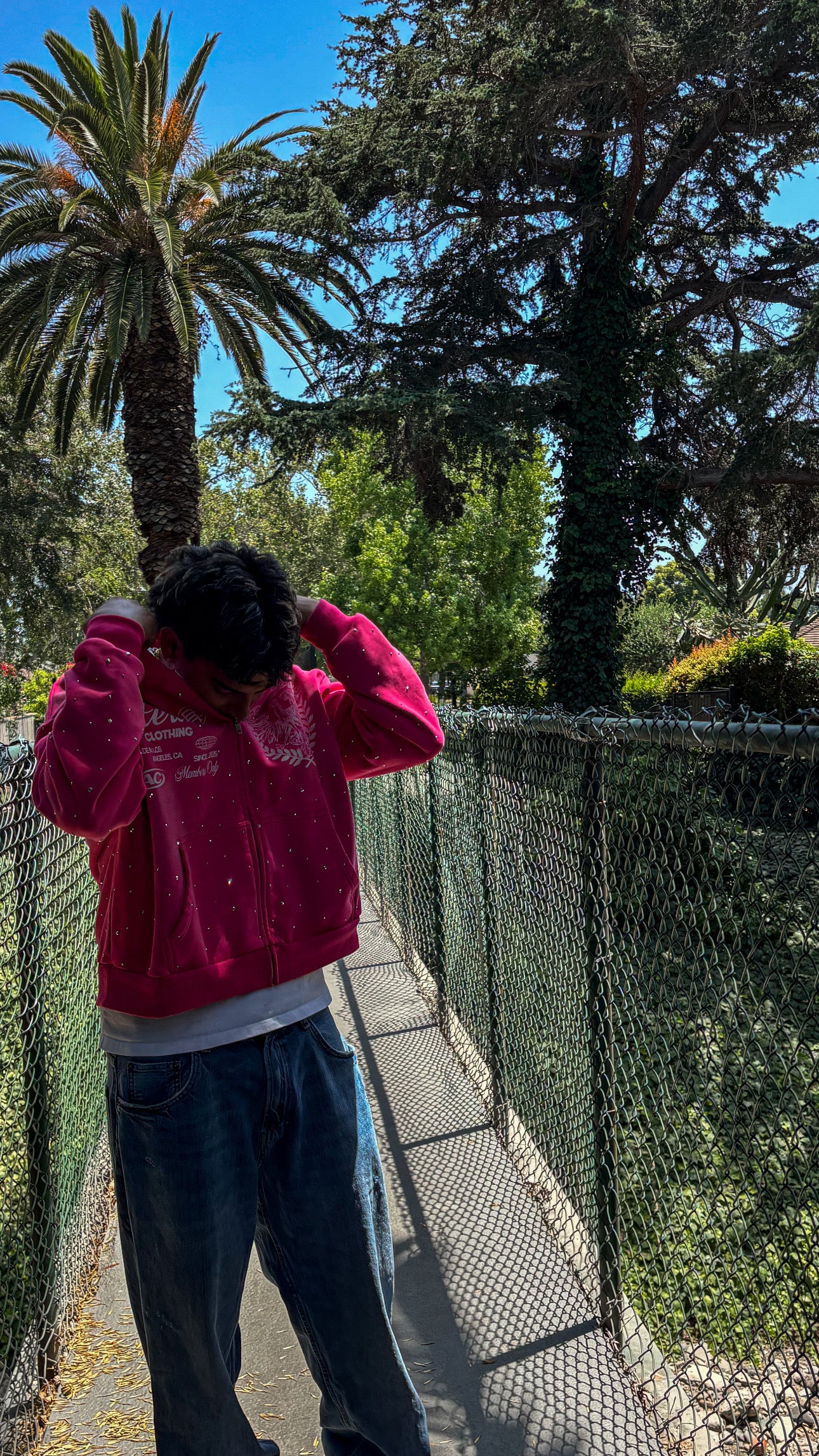 pink aeri zip up