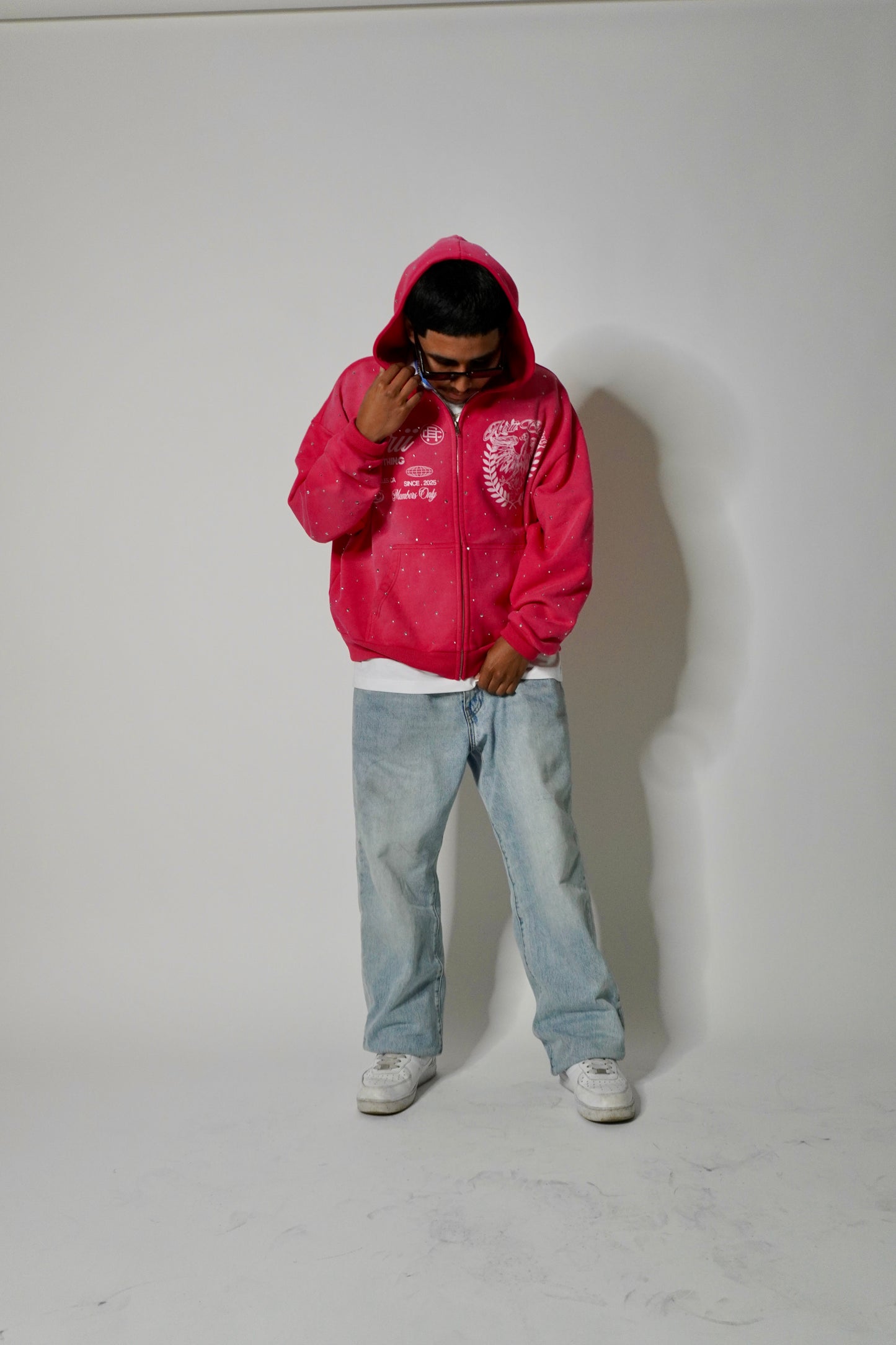 pink aeri zip up